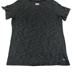 Grunge Women's Medium Heathered Dark Gray Short Sleeve Athletic T-Shirt Normcore